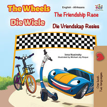 English-Afrikaans-Bilingual-kids-bedtime-story-Wheels-The-Friendship-Race-cover