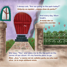 English-Czech-Bilingual-kids-book-lets-play-mom-Page1