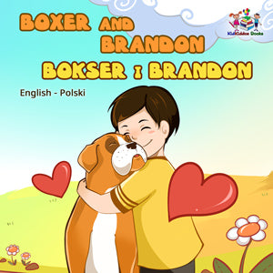 English-Polish-Bilingual-children's-dogs-bedtime-story-Boxer-and-Brandon-cover