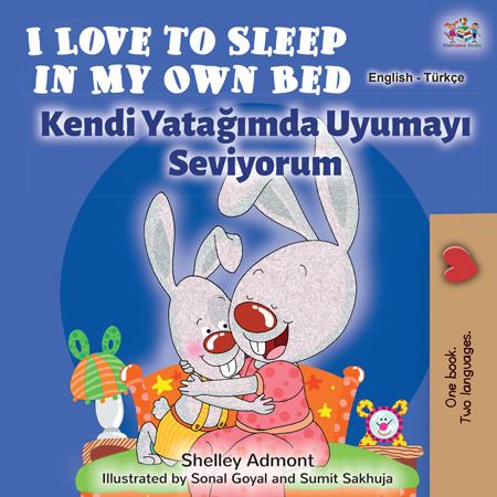 English-Turkish-Bilingual-Children's-bunnies-Story-I-Love-to-Sleep-in-My-Own-Bed-cover