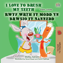 English-Welsh-Bilingual-bedtime-story-for-kids-I-Love-to-Brush-My-Teeth-Shelley-Admont-KidKiddos-cover