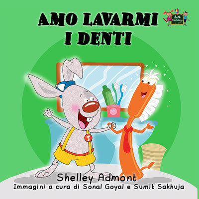 Italian-language-children's-picture-book-I-Love-to-Brush-My-Teeth-Shelley-Admont-KidKiddos-cover