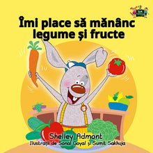 Romanian-language-kids-book-I-Love-to-Eat-Fruits-and-Vegetables-Shelley-Admont-cover