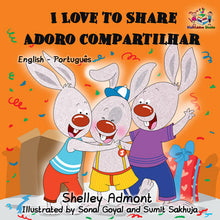 English-Portuguese-Bilingual-children's-bunnies-book-Shelley-Admont-I-Love-to-Share-cover