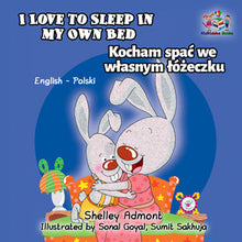 English-Polish-Bilingual-children's-bunnies-book-I-Love-to-Sleep-in-My-Own-Bed-Shelley-Admont-KidKiddos-cover