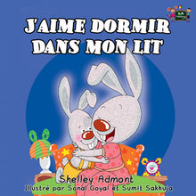 French-language-kids-bedtime-story-Shelley-Admont-KidKiddos-I-Love-to-Sleep-in-My-Own-Bed-cover