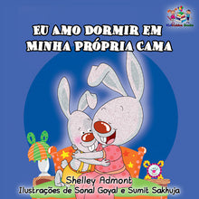 Portuguese-language-childrens-bunnies-book-Shelley-Admont-I-Love-to-Sleep-in-My-Own-Bed-cover