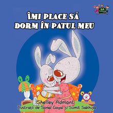 Romanian-language-kids-bunnies-book-Shelley-Admont-KidKiddos-I-Love-to-Sleep-in-My-Own-Bed-cover