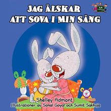 Swedish-language-children's-bedtime-story-I-Love-to-Sleep-in-My-Own-Bed-Shelley-Admont-cover