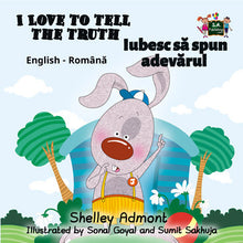 English-Romanian-Bilingual-children's-picture-book-I-Love-to-Tell-the-Truth-Shelley-Admont-cover