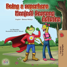 Malay-English-dual-language-book-for-kids-Being-a-Superhero-cover