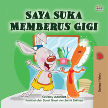 Malay-language-childrens-picture-book-I-Love-to-Brush-My-Teeth-Shelley-Admont-cover