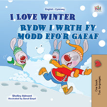 Welsh-Bilingual-book-kids-seasons-I-Love-Winter-KidKiddos-cover