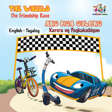 Bilingual-Tagalog-Filipino-kids-story-about-cars-Wheels-The-Friendship-Race-cover
