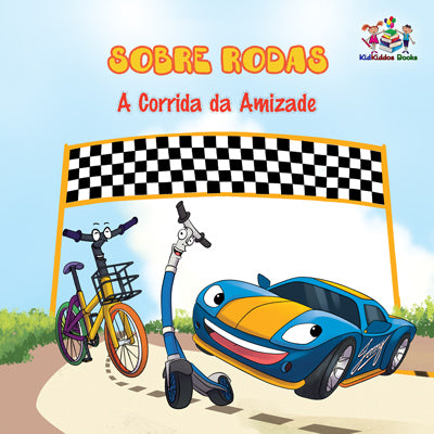 Wheels-The-Friendship-Race-Portuguese-children's-cars-picture-book-cover