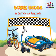 Wheels-The-Friendship-Race-Portuguese-children's-cars-picture-book-cover