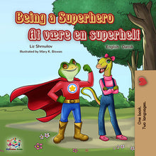 Bilingual-English-Danish-children_s-book-Being-a-superhero-cover